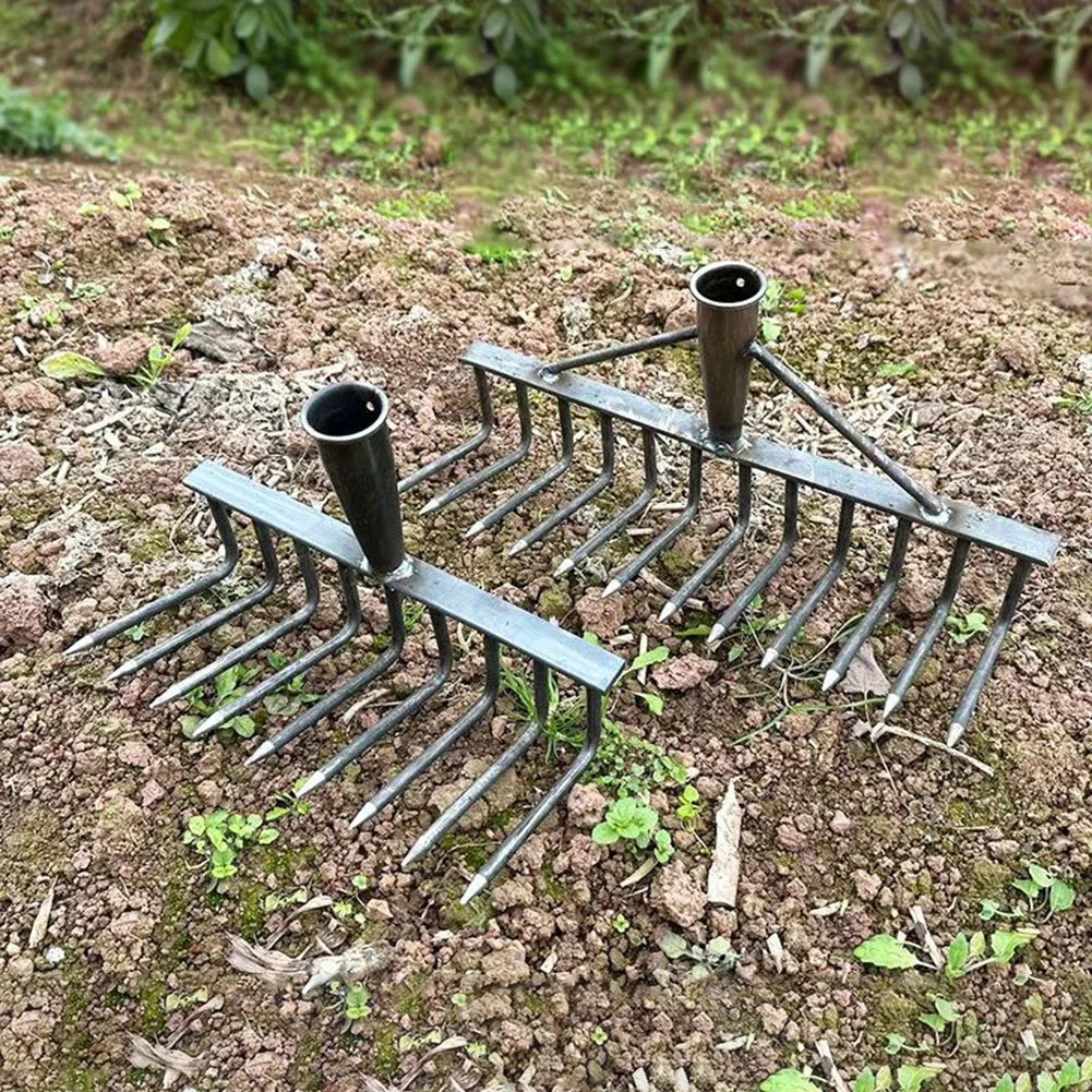 Carvallo Trädgårdsharv | Högpresterande Ogräsrivs | 4/7/9/12 Tänder | Kolstål