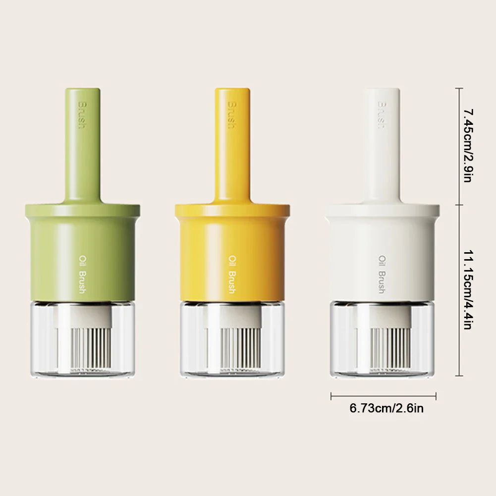Carvallo Ölspender med silikonpensel | Värmebeständig & dammskyddad | 2-i-1 flaska för olja, såser & marinader | 300 ml
