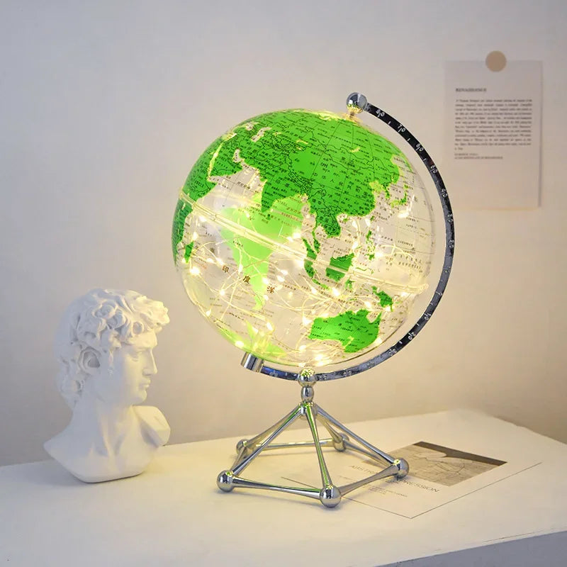 Royaleva LED Rotating World Globe Lamp – Belyst Jord Dekorationsbit