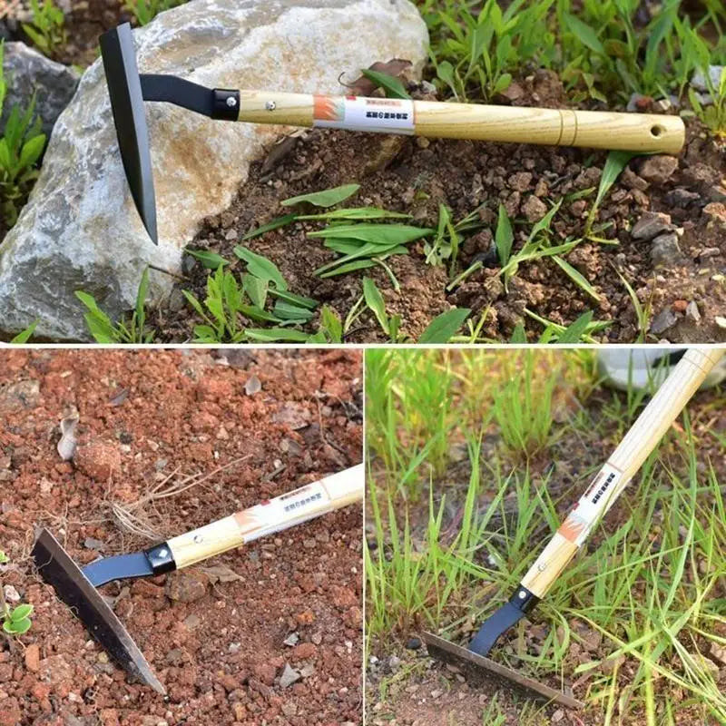 Carvallo ErgoHoe Handhacka i manganstål | Multifunktionell för trädgårdsarbete | Lätt & bärbar