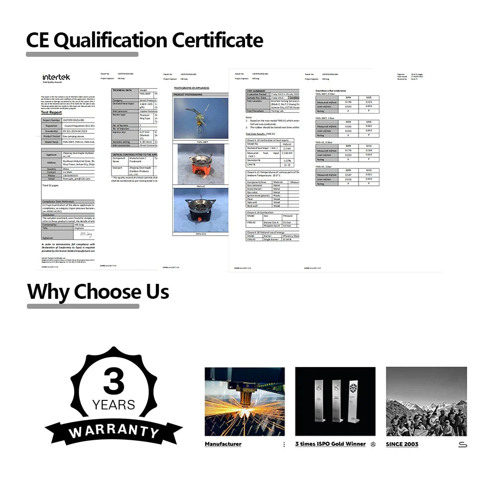 Carvallo Campingkök med värmeväxlare & piezotändning | Utomhuskoksystem med gryta & handskydd | Kompakt & bärbar för vandring & trekking