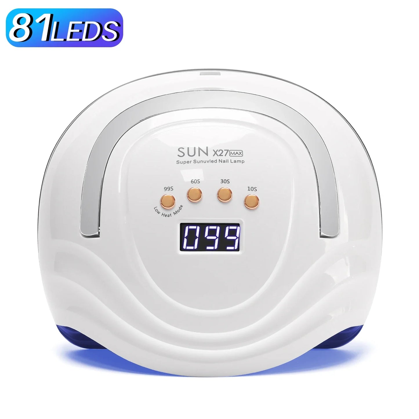 Carvallo-LED Nagellampa NailRadiant Pro 81 | 81 LEDs | 4 Timer-lägen | Smart Sensor & Smärtfri-teknik | För Carvallo & LED Gel