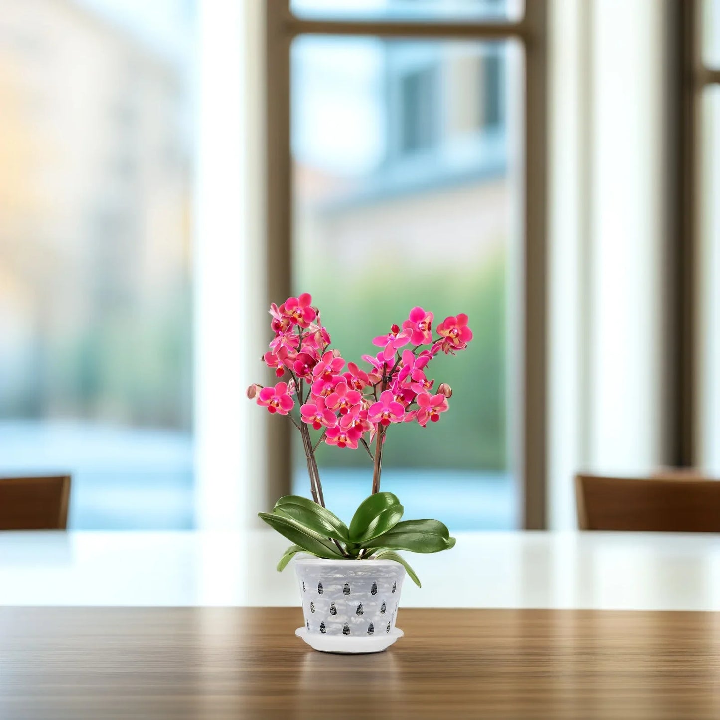 Carvallo Blomkrukor Klara | 5-pack | Med dräneringshål | Transparenta & Stabil – Florvista