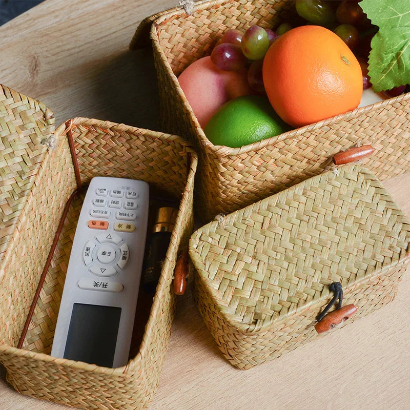 Naturlig Förvaringskorg Set - Handvävd och Stilig