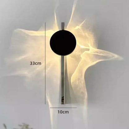 Ljorra Veil | LED-vägglampa med skuggeffekt och vågigt design för sovrum och hall
