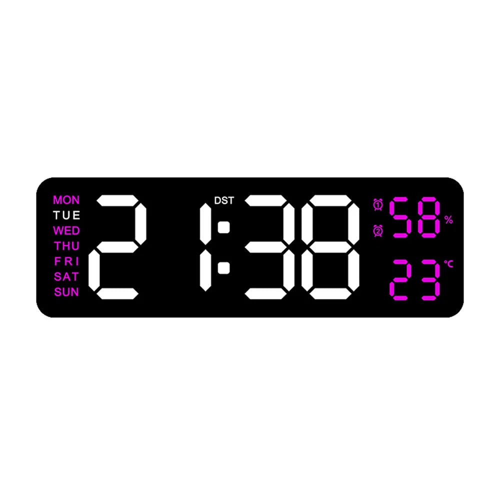 TimeGlow - Smarta Digital Klocka med Kalender, Temperatur och Luftfuktighet