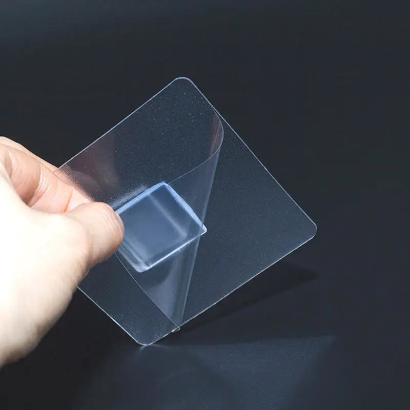 Carvallo Självklistrande Väggkrokar 10-pack | Transparent & Spårlös | Utan Borrning | 6×6cm