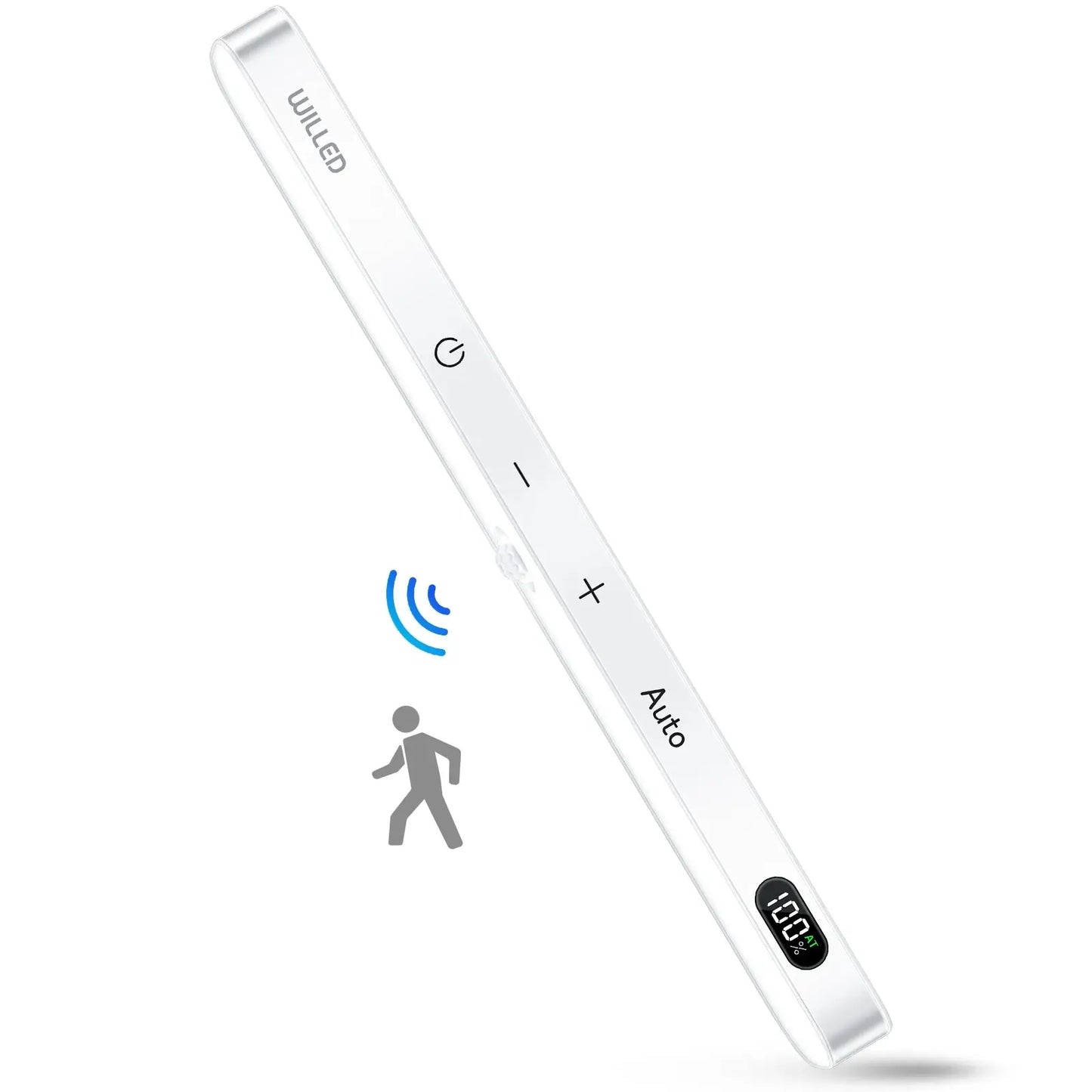 Carvallo LED ljusskena | Med rörelsesensor & batteriindikator | Uppladdningsbar | För skåp, kök & hall