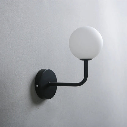 NordicLuxe - Glas Vägglampa - Modern LED Lampa för Sovrum och Vardagsrum