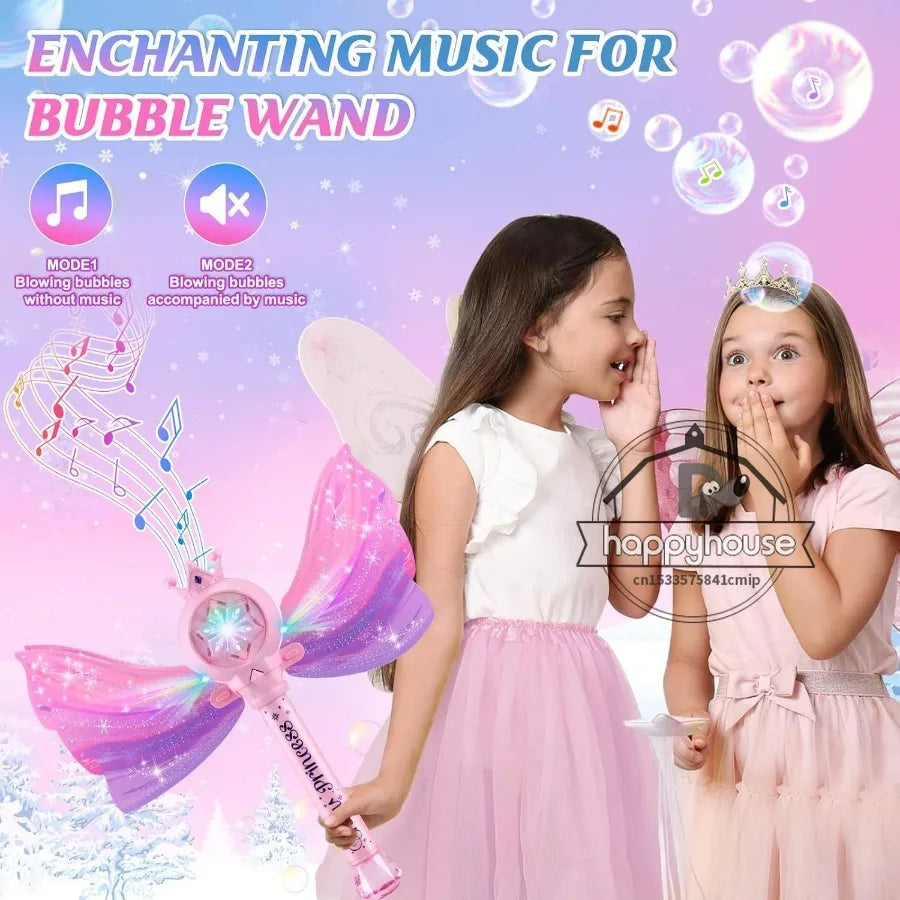 Carvallo LED Bubble Gun | Automatisk såpbubbelmaskin för barn | 360° läckagesäker | Med LED-ljus och astronautdesign