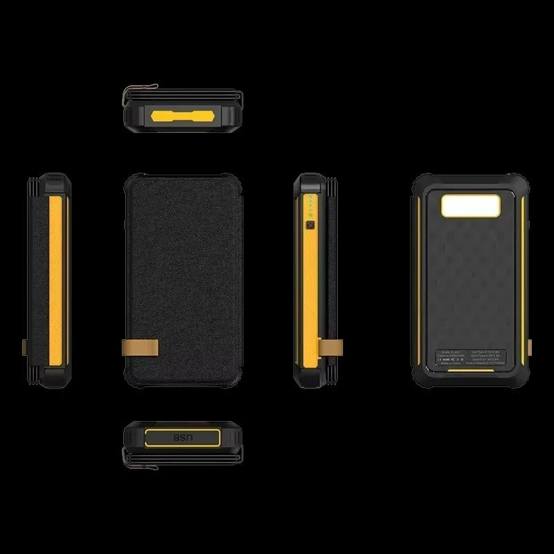 Carvallo-Powerbank SunCharge Fold | Fällbart solpanel & USB-utgång | Vattentät & Utomhusvänlig | För mobil, camping & resor