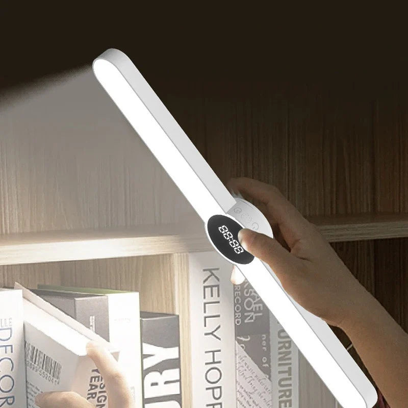 Carvallo-skrivbordslampa ClarioMag | Med klocka & väckarklocka | Magnetisk & USB-uppladdningsbar | Steglöst dimbar | 35 cm