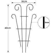 Carvallo Rankhilfe av metall | Rostfri & Stabil | För inomhus- & trädgårdsväxter | 4 × 3 × 0,3 cm