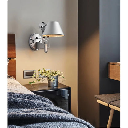 RockFleur - Industrilampa Vägglampa för Sovrum &amp; Vardagsrum Justerbar Lampa för Läsning
