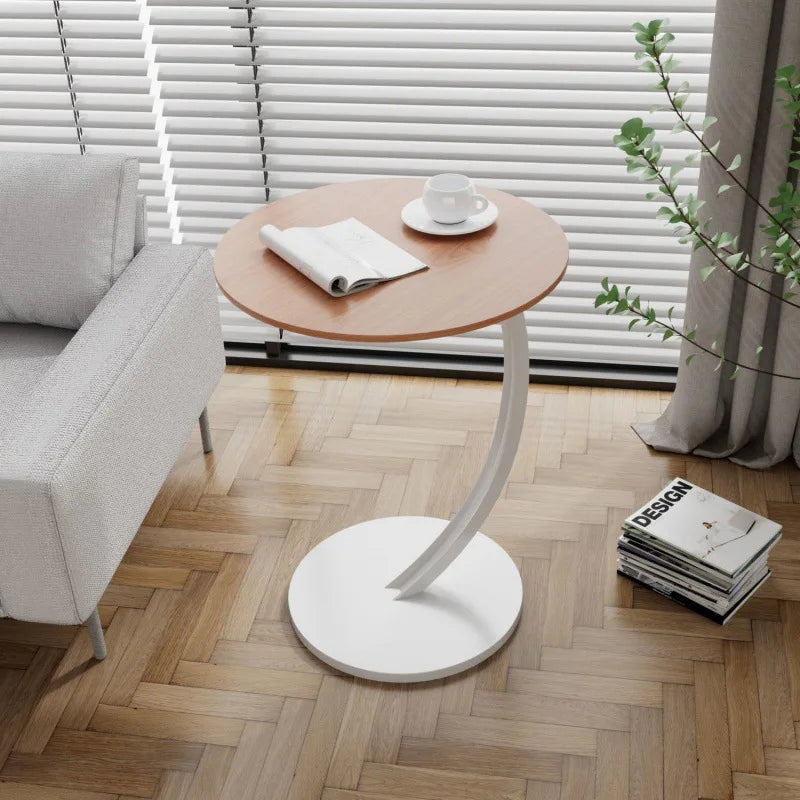 Avelyne Cirka | Förstärkt Rund Side Table för Vardagsrum &amp; Sovrum