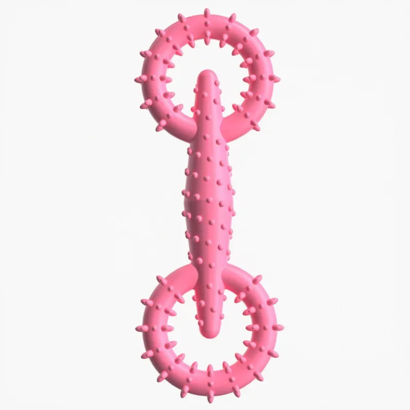 Carvallo Hundtuggleksak | Dubbelt-ring design | Tandvård & Bittålig | 16x5,8 cm | TPR