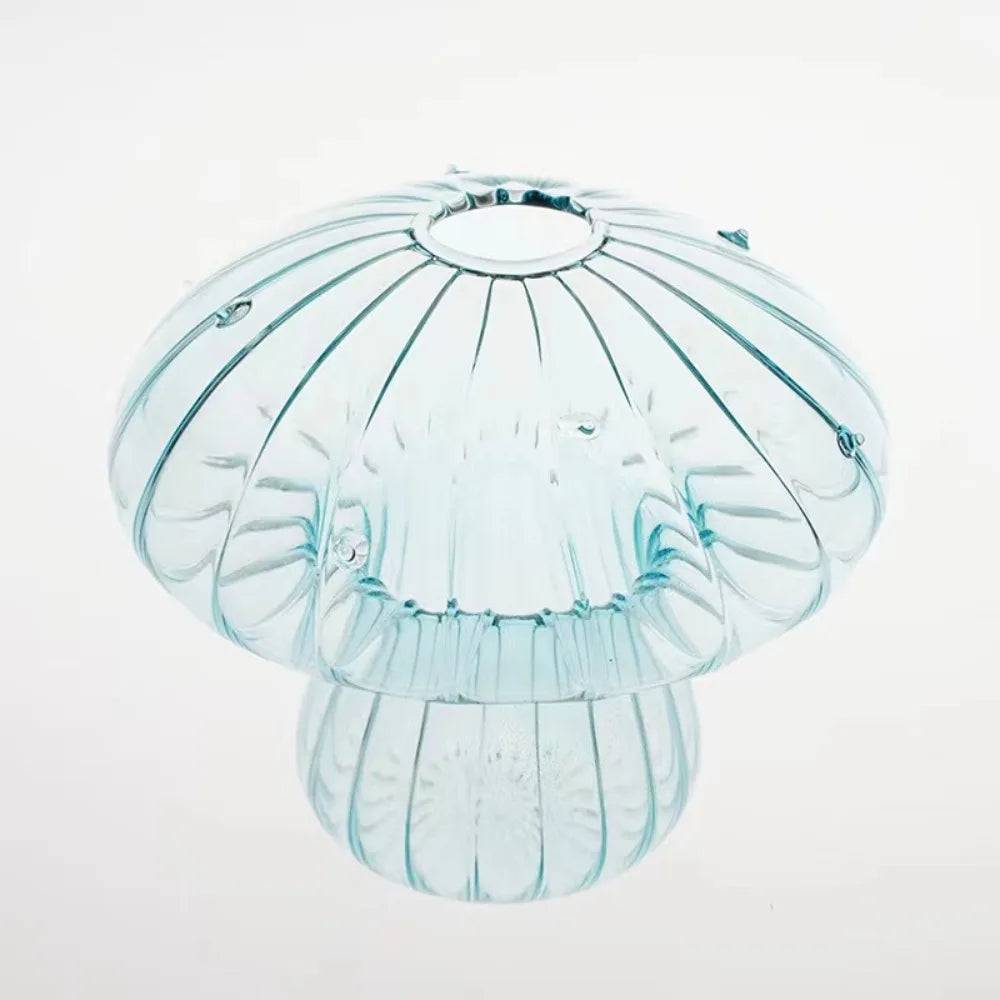 Carvallo Pilzvas | Transparent Dekorationsvas i glas | Organisk design för torkade blommor & aromadiffuser | Bord- & inredningsaccessoar