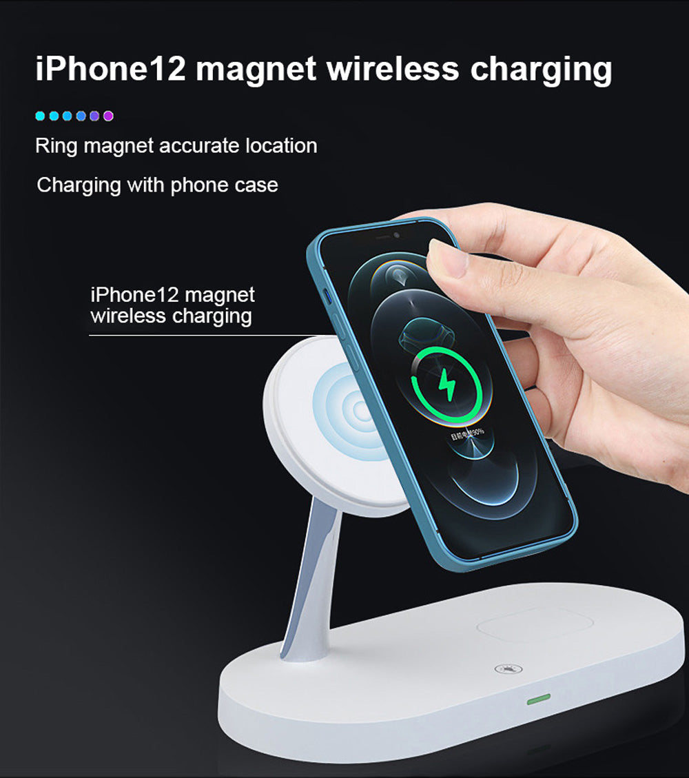 5 i 1 Magnetisk Laddstation Med Nattljus