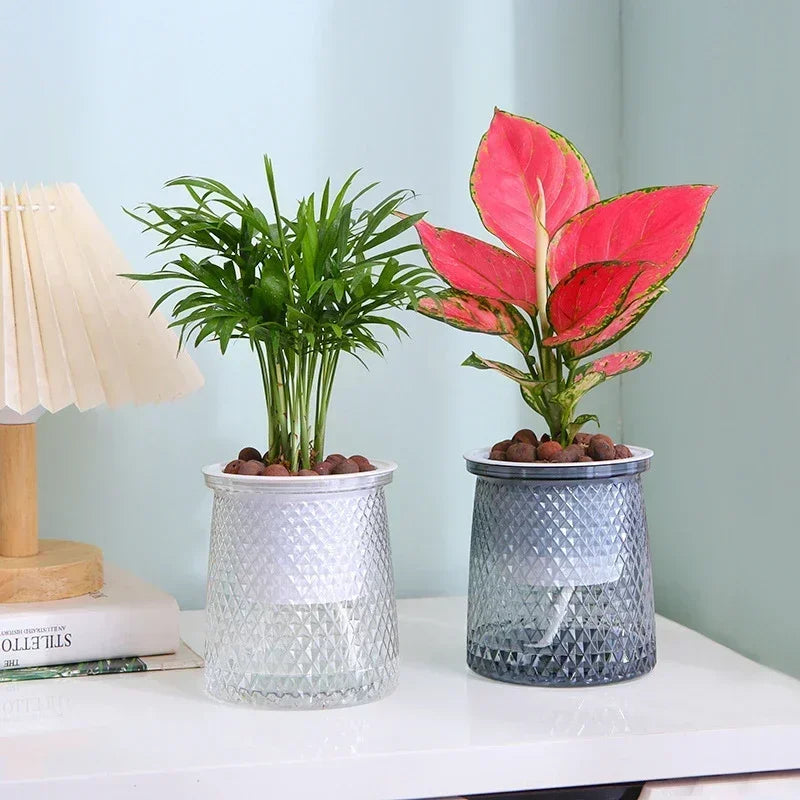 Carvallo MiniPlanter Självvattnande Blomkruka Mini | 10–13,5 cm | För Sukkulenter, Bonsai &amp; Bordsdekoration | Modern &amp; lättskött