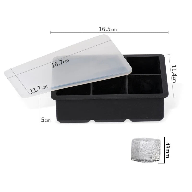 Carvallo Stor isbitsform i silikon | BPA-fri & flexibel | För XXL-isbitar, cocktails & kök | Lätt att rengöra