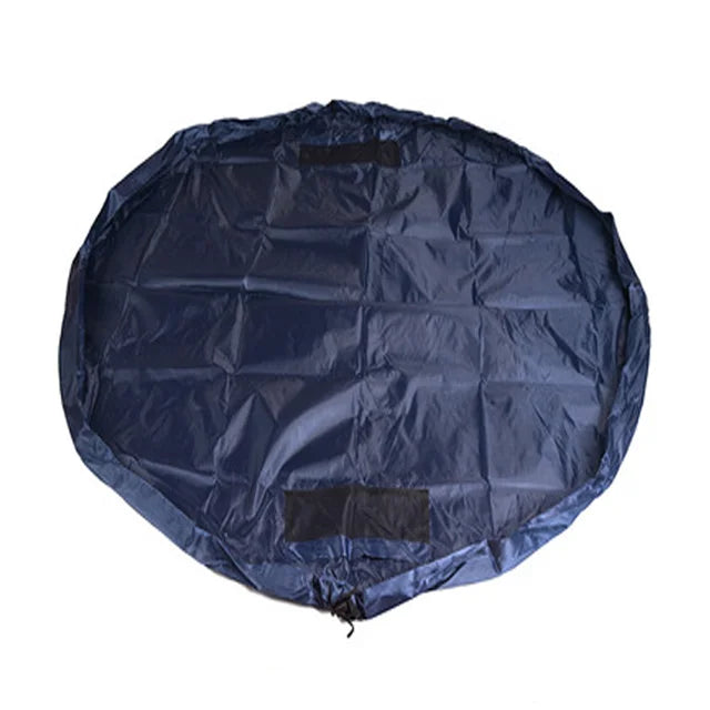 Carvallo leksaksförvaringsmatta för barn | 2-i-1 lekteppe & förvaringsväska | Robust Oxford-material | Ø 150 cm