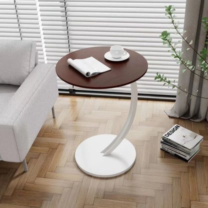Avelyne Cirka | Förstärkt Rund Side Table för Vardagsrum &amp; Sovrum