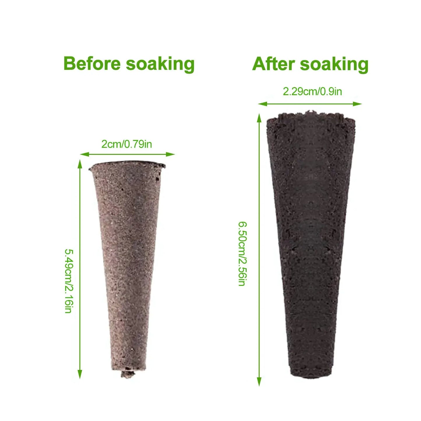 Carvallo Anzuchtsvampar 50 stycken | Ersättningsväxtsvampar för hydrokultur & jord | För örter, grönsaker & blommor