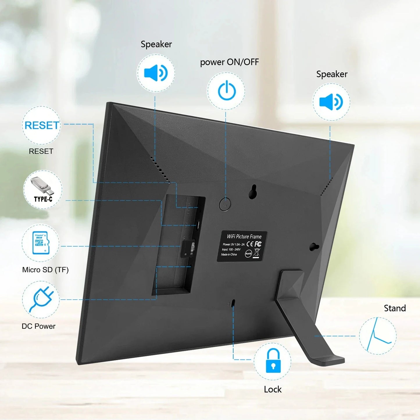 Royallure Frameo 10,1" Digital Fotoram WiFi Smart Fotoram IPS Touch HD