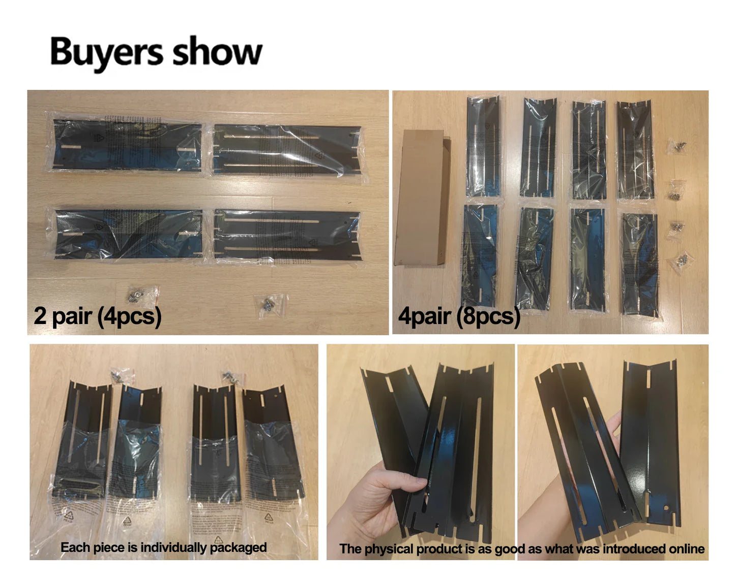 Carvallo Justerbart värmesköld för gasgrillar | Reservthermoplattor i emalj | 2/4 par set | Universellt justerbart 30–56 cm