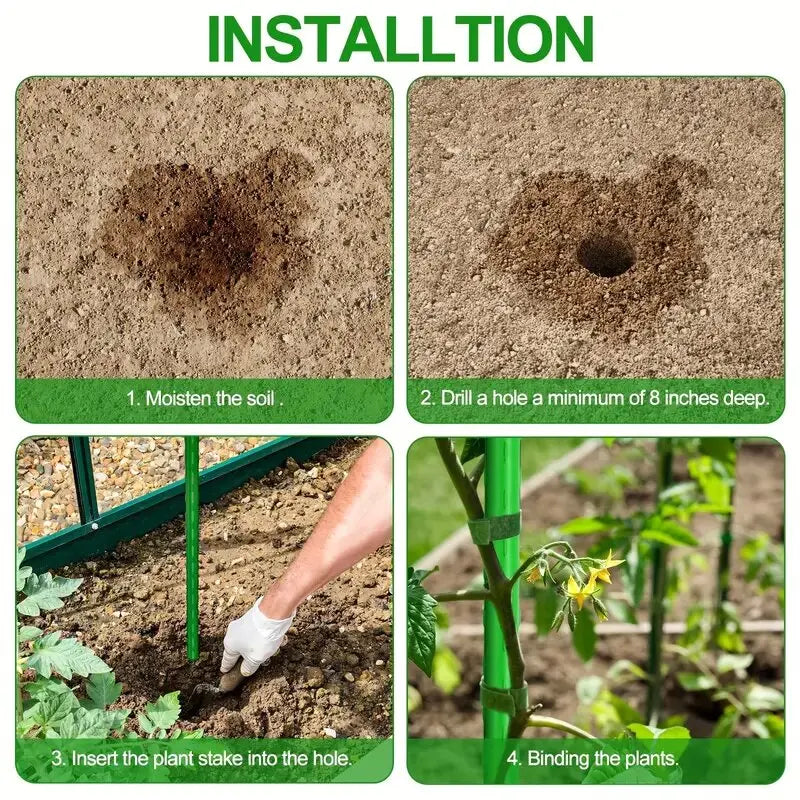 Carvallo Pro | 20-pack växtstöd | Stabilt & Mångsidigt | För tomater, gurkor & klätterväxter