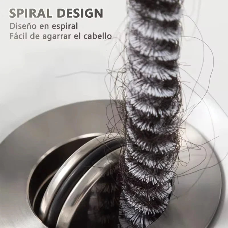 Carvallo Rörrensare Borste | Flexibel Avloppsrensare för Kök & Bad | 45/65 cm Längd | Återanvändbart Rengöringsverktyg