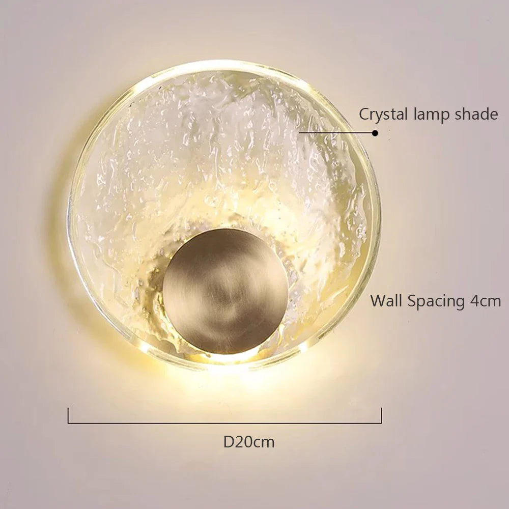 CrystalLicht - Modern LED Kristallvägglampa för Sovrum och Vardagsrum