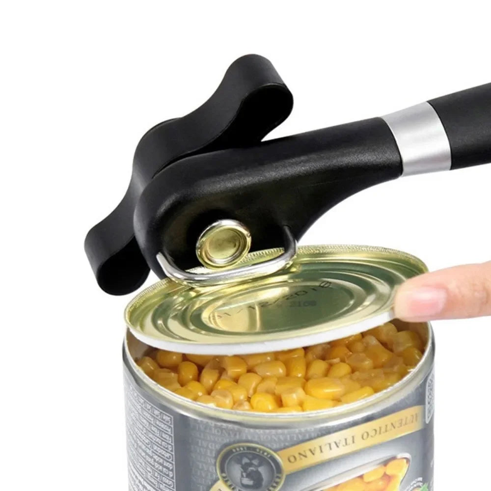 Carvallo Multifunktionell Burköppnare Rostfritt stål | Sidklippare med slät kant | Säker &amp; ergonomisk | 22 × 6 cm