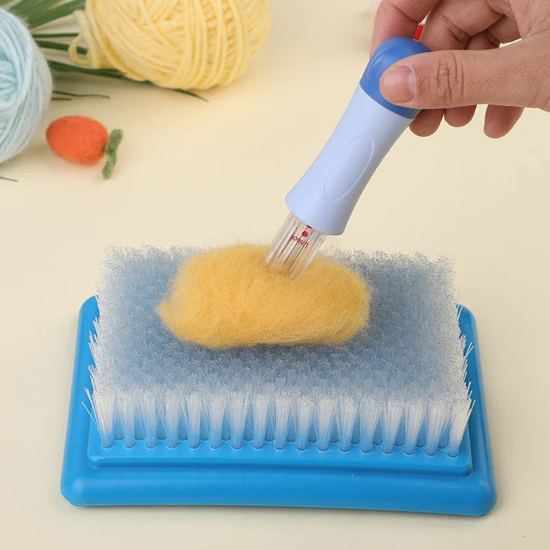 Carvallo ProNeedle Filznadel Set | 7-delad | Hållbar & Slät | För precis torrfiltsning | Blå-Vit