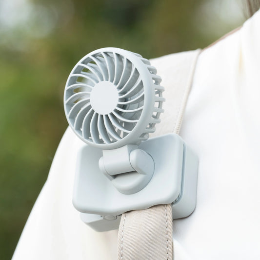Carvallo Mini-Fläkt | Bärbar & Justerbar | 3 Steg | 1200 mAh Batteri | För Resor, Kontor & Utomhus