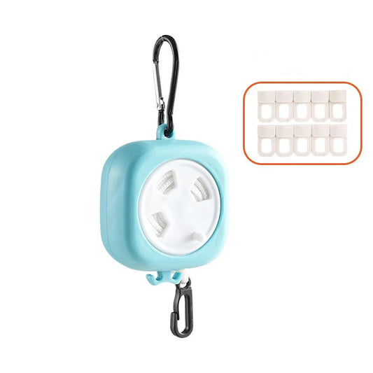 Carvallo tvättlina TravelTendu | 10 m utdragbar med 10 stoppare | För camping, balkong, bad & utomhusäventyr