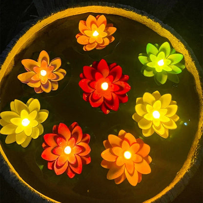Carvallo Lotuslampa LUMILYA | LED Vattensensor | Varmvitt ljus | För damm, trädgård &amp; fester