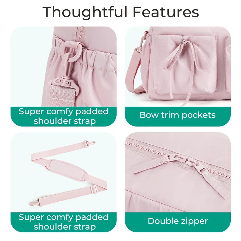 Carvallo Stor damresväska med axelrem | Stilig handväska & axelväska för vardag, arbete, skola & sport | Lätt weekendväska med mycket förvaringsutrymme