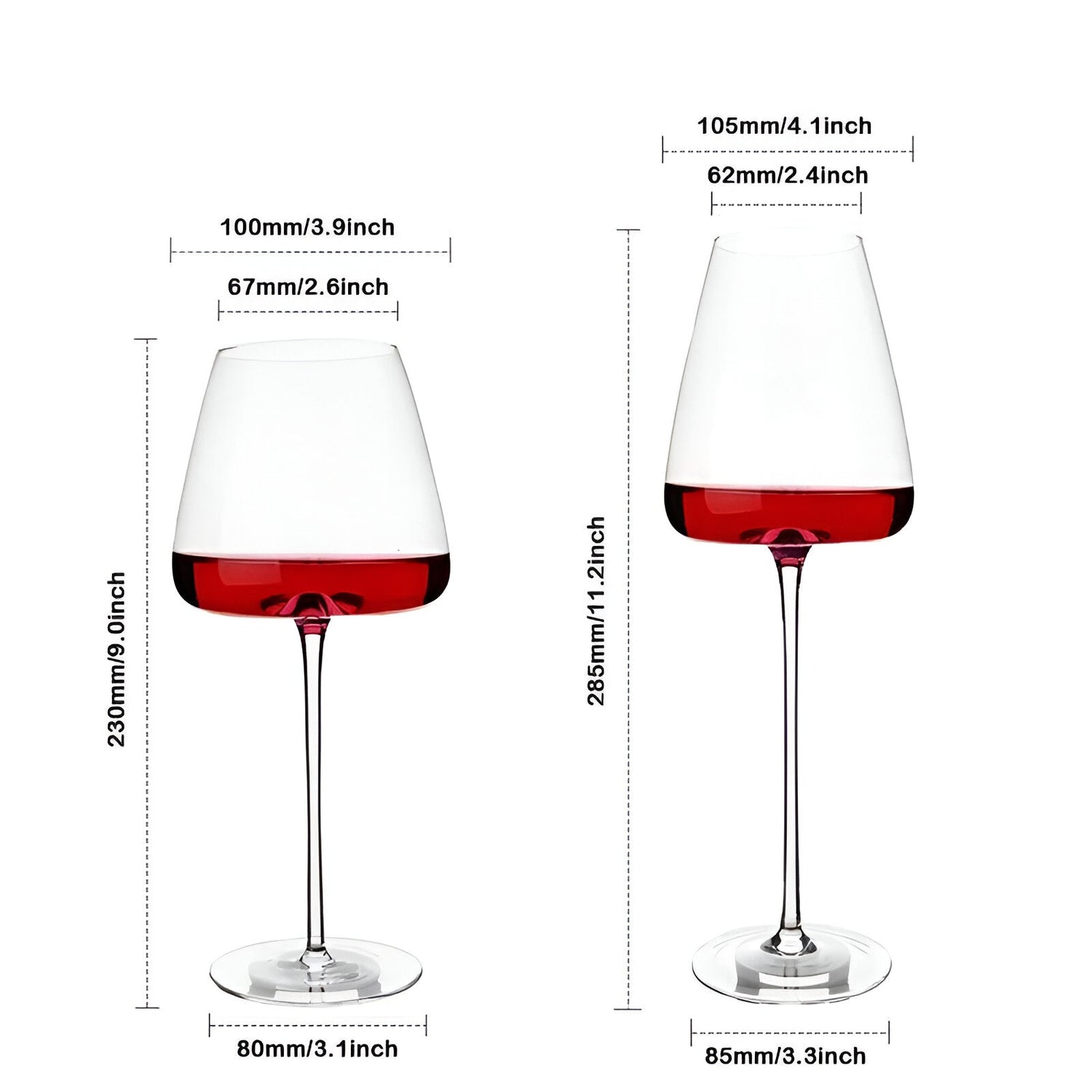 Kristallvinsglas i 2-pack, 4-pack eller 6-pack – Handgjorda &amp; Eleganta
