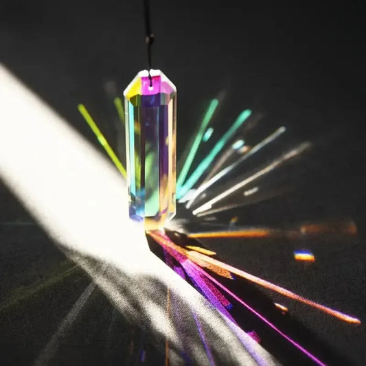 Carvallo solfångare kristall-hänge set | 2 stycken regnbågs prisma för fönster & trädgård | dekoration för hem & utomhus