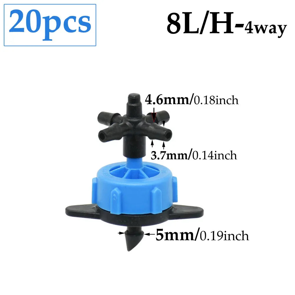 Carvallo Cross Connector | 2-Way Arrow Connection | For 3 mm & 5 mm Hoses | Drip Irrigation Systems
