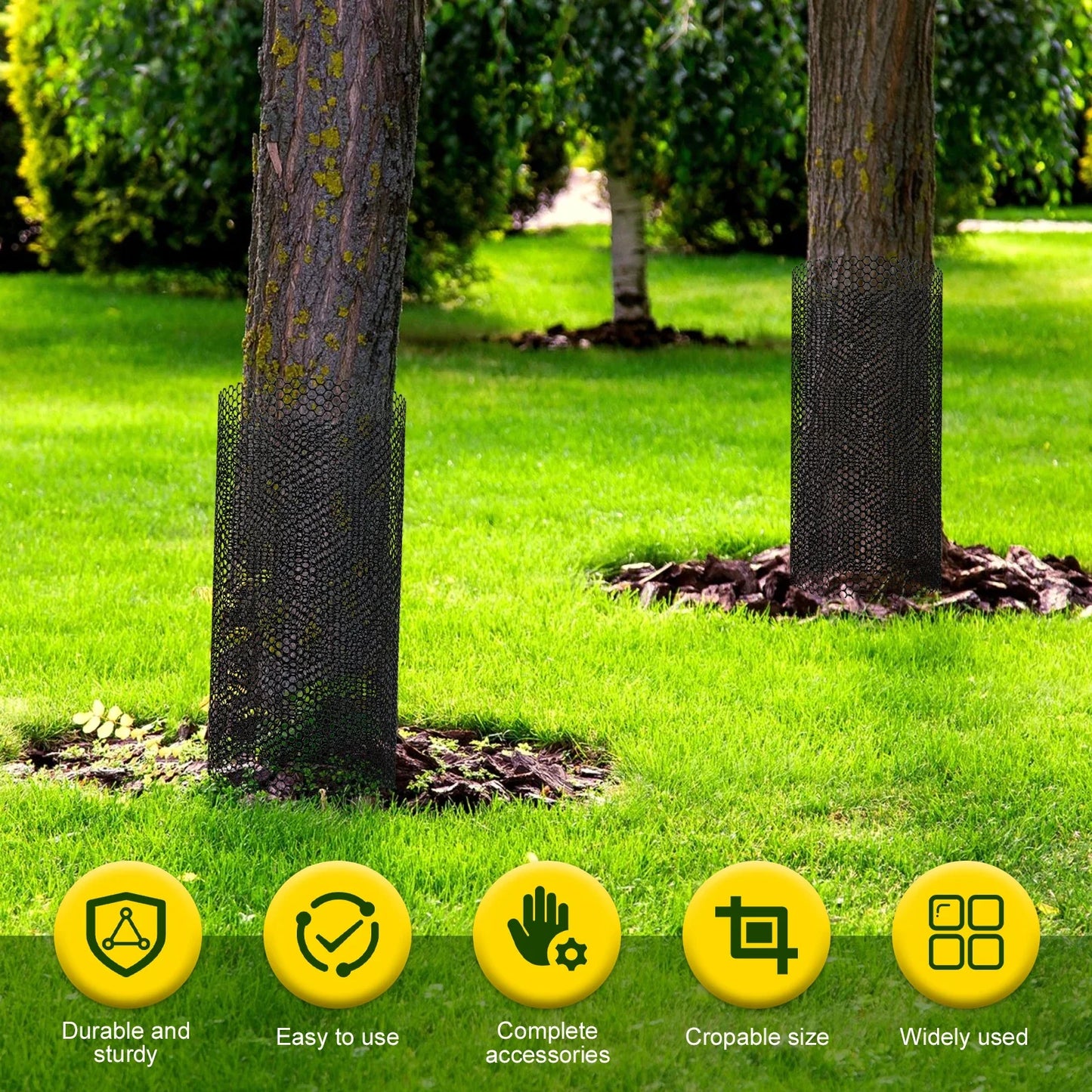 Carvallo Mesh | Plaststängselnät för trädgård & stångskydd | 300 × 40 cm / 600 × 40 cm | Väderbeständig & kan anpassas