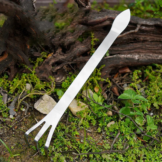 Carvallo | Rostfritt Stål Bonsai-rotkratta | Rostfri & Ergonomisk | 3-Tandigt Hantverksverktyg