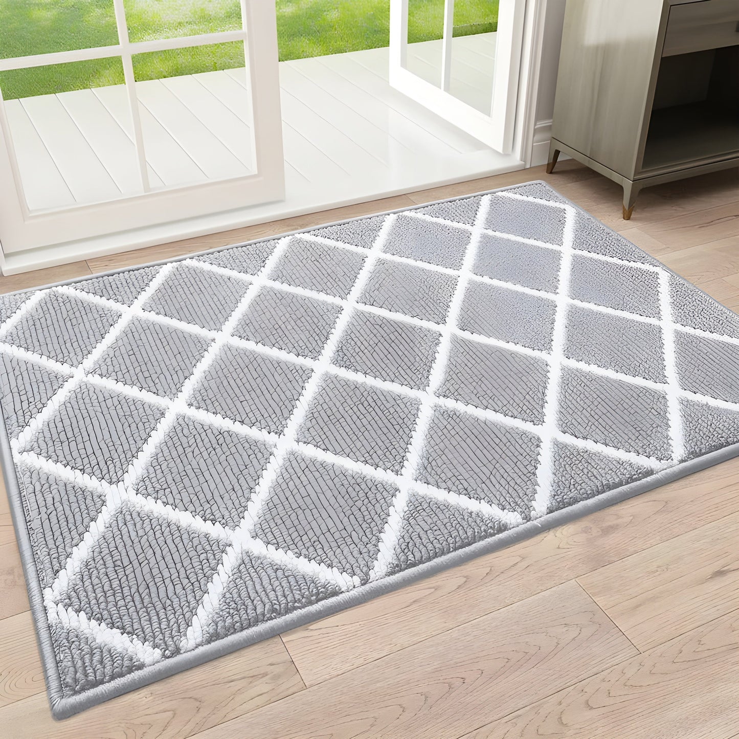 Randig entrématta - halkfri och smutsavvisande | Perfekt för inomhusbruk