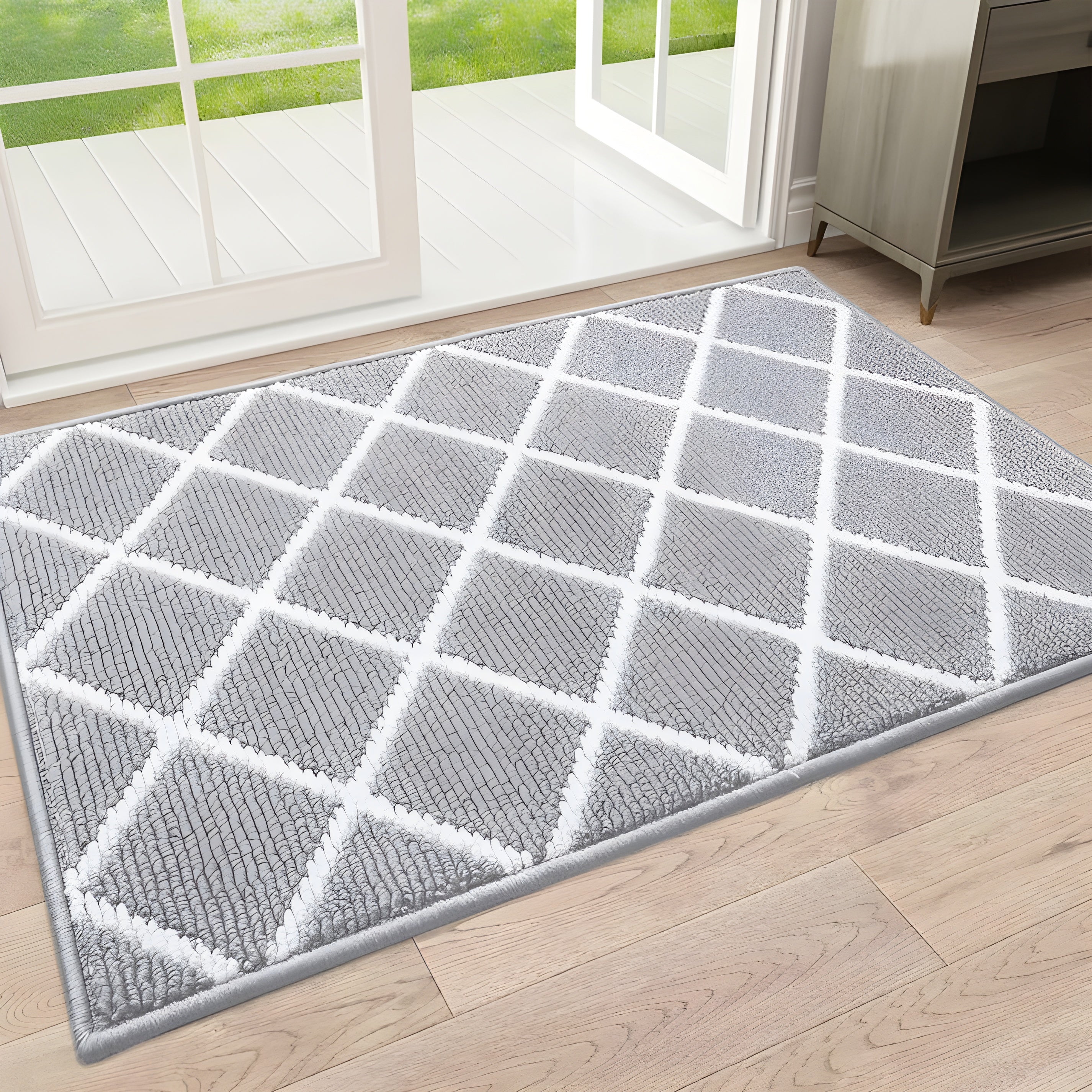 Randig entrématta - halkfri och smutsavvisande | Perfekt för inomhusbruk