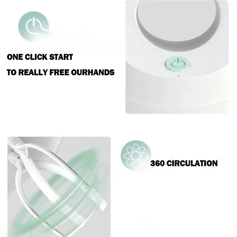 Carvallo OneTouch | Automatisk visp och mjölkskummare | USB-uppladdningsbar | 3-i-1 köksredskap för grädde, ägg och deg | Låg ljudnivå