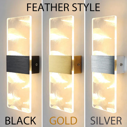 Modern LED Akryl Vägglampa – Nordisk Väggsconces Belysning för Heminredning, Stiliga Energisnåla Vägglampor