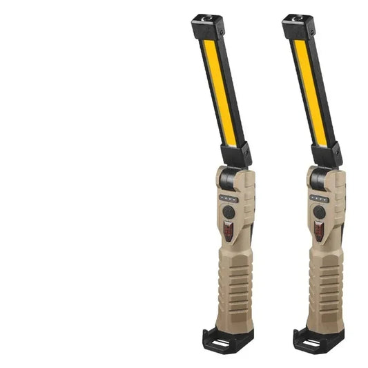 Carvallo FlexBeam Fällbar LED Arbetslampa | 7 Ljusstilar | Med Magnet & Krokar | Typ-C Återuppladdningsbar | För Camping & Nödsituationer