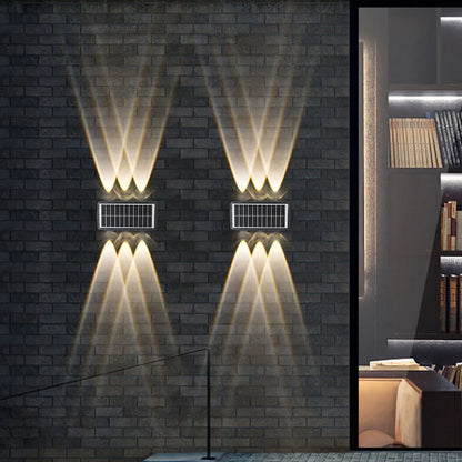 Solpanel LED utomhusvägglampa med upp- och ned-effekt – Modern vägbelysning för trädgård och terrass