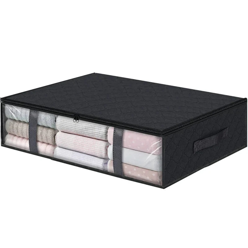 Carvallo Förvaringsväska | Stort kapacitet | Fällbar & Med fönster | Spunnet tyg & Rostfri dragkedja